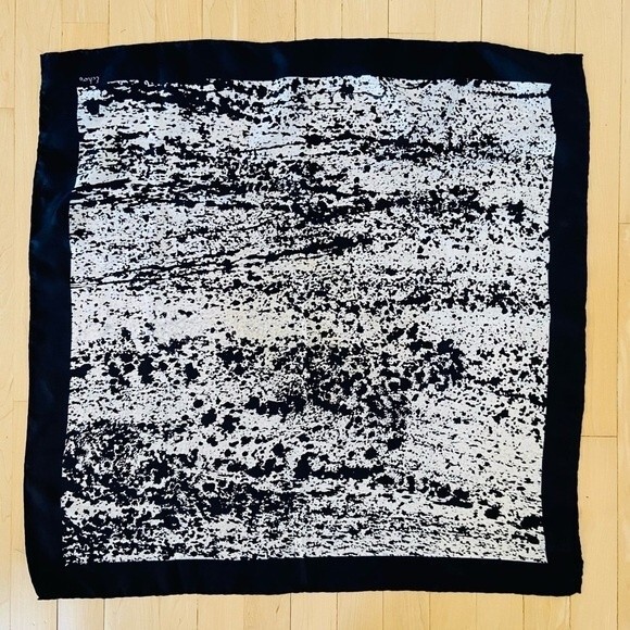 Echo Vintage Abstract Print Silk Square Scarf - Picture 5 of 6